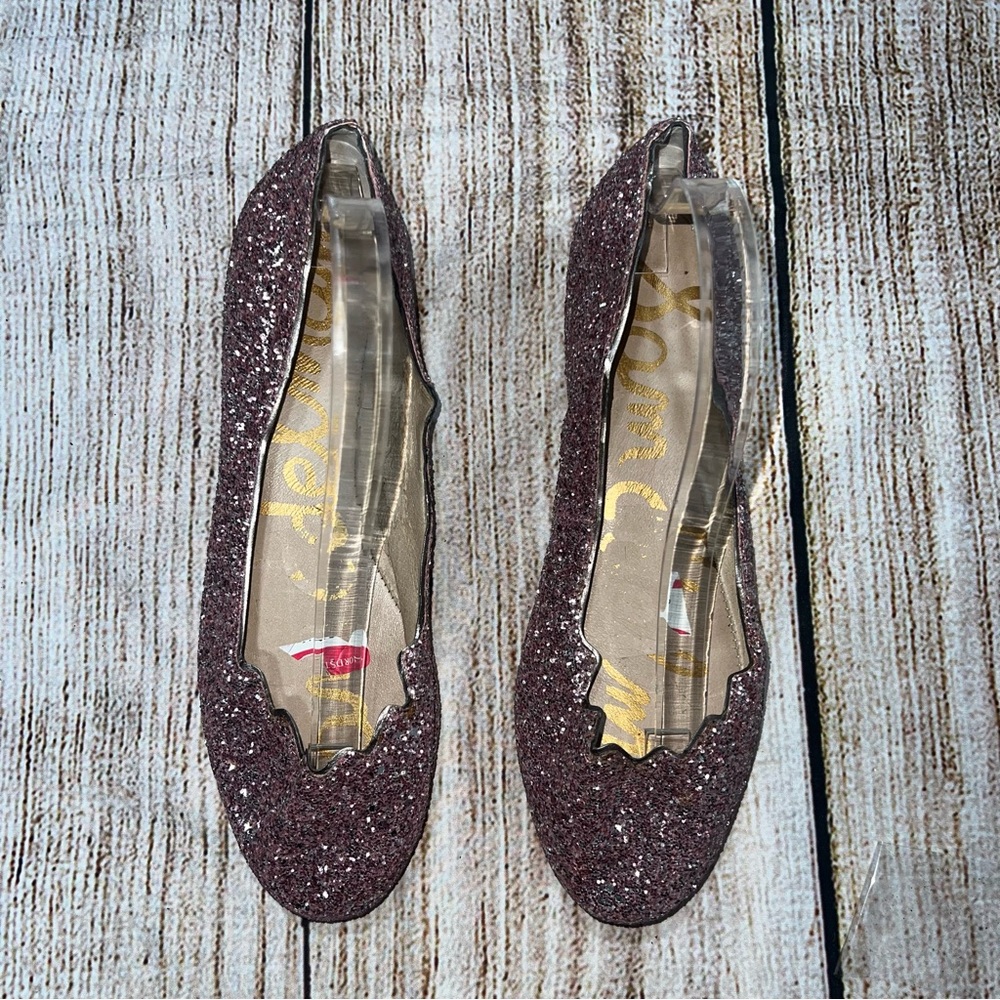 Sam Edelman Pink Glitter Flats Sz 10